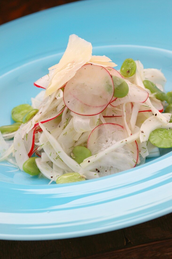 Fenchel-Radieschen-Salat mit Dicken Bohnen