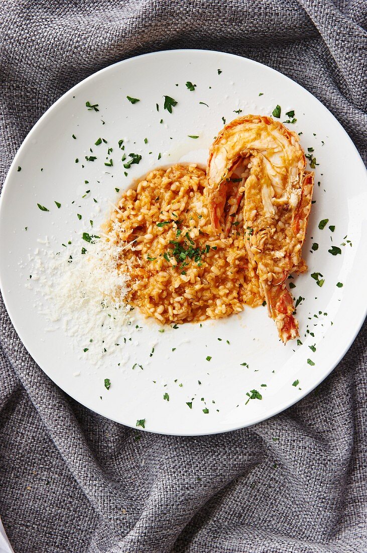 Risotto with lobster