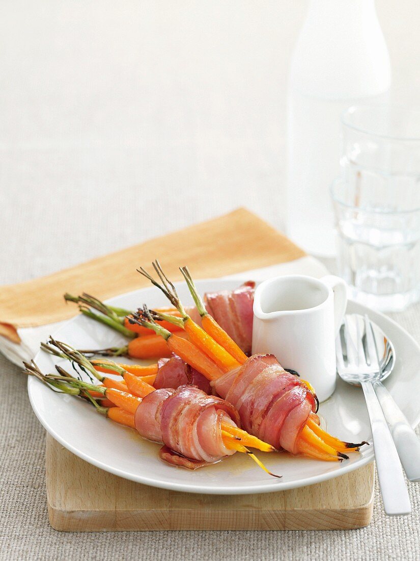 Bacon-wrapped baby carrots