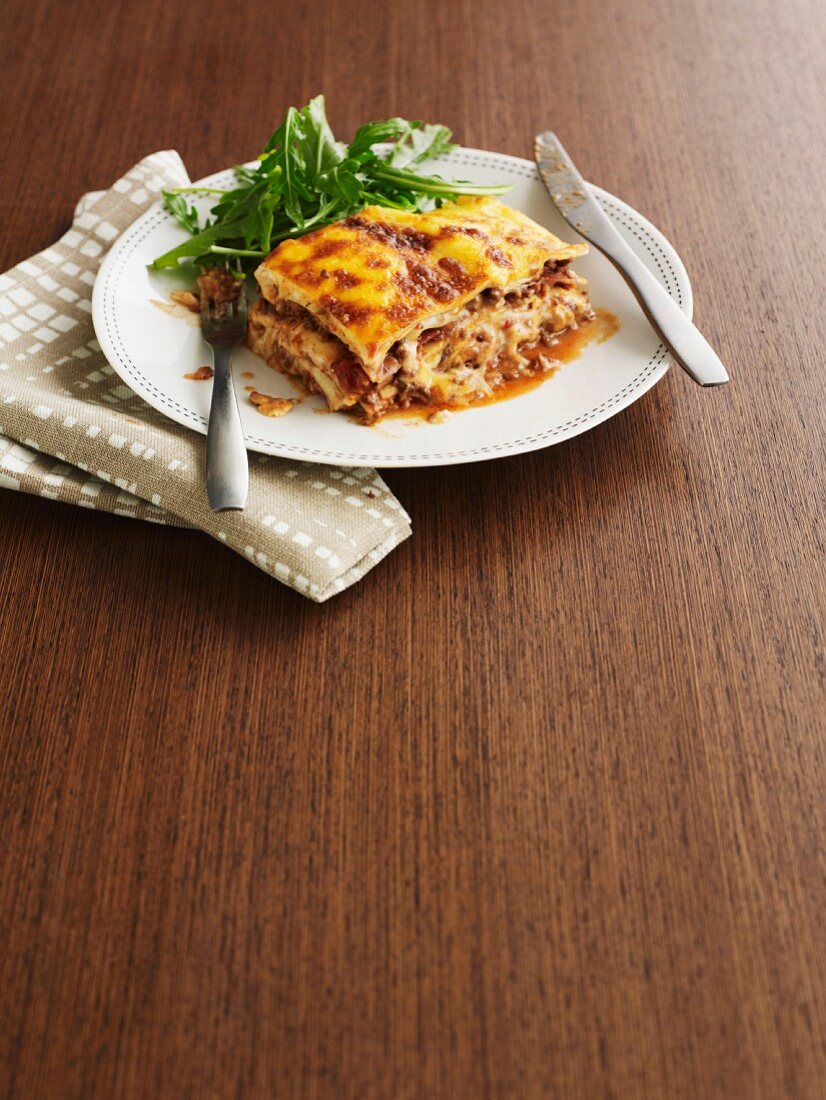 Prosciutto and porcini mushroom lasagne