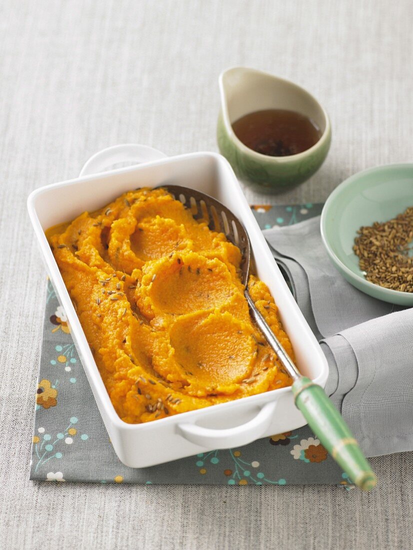 Carrot and cauliflower purée