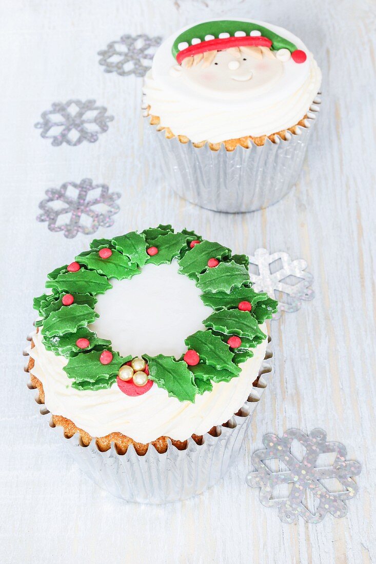 Christmas cupcakes with brandy spice flavouring