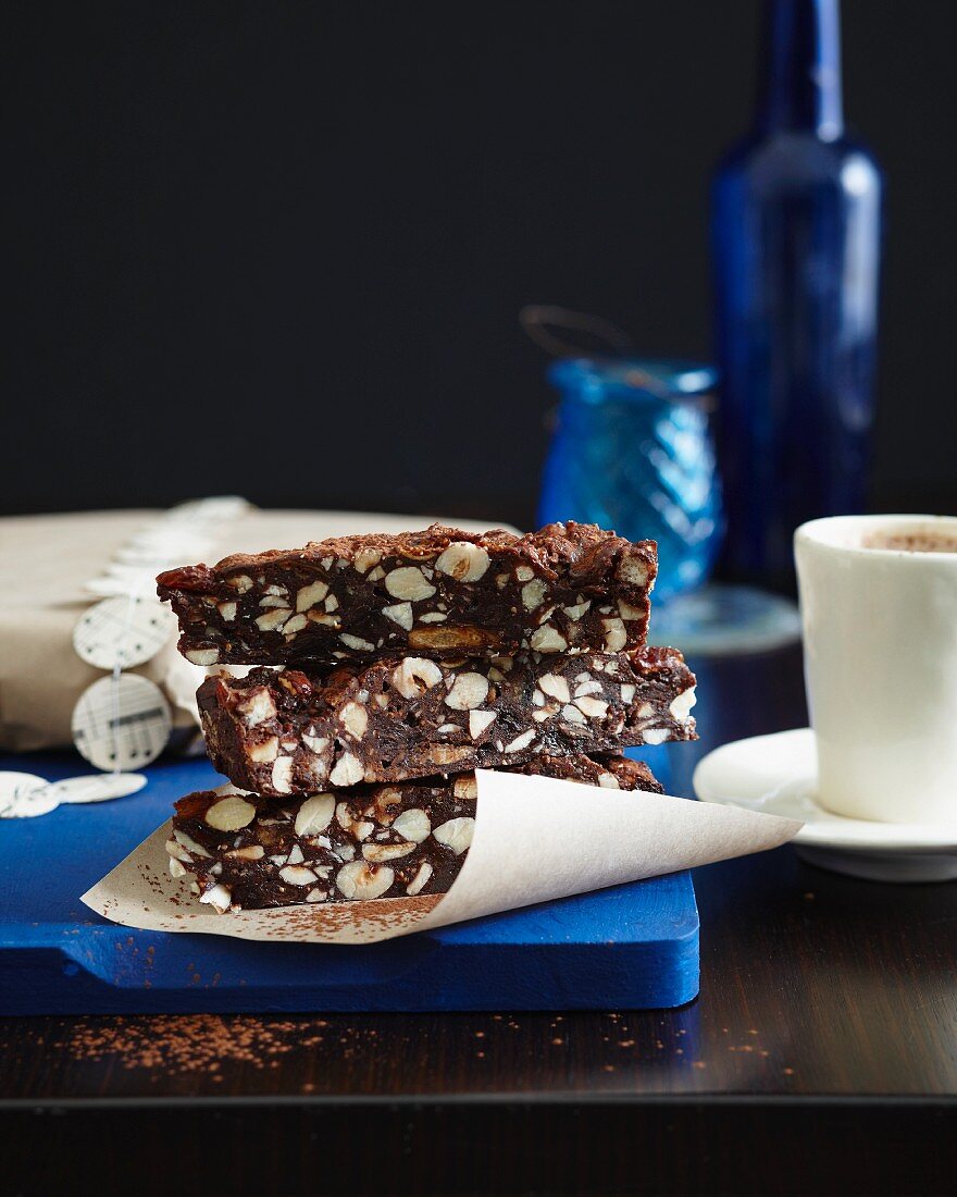 Panforte e caffè (Früchtekuchen und Espresso, Italien)