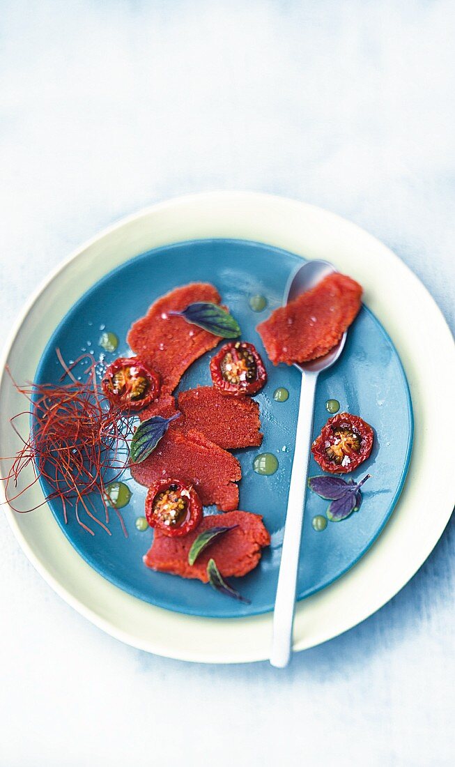 Tomato sorbet with chilli