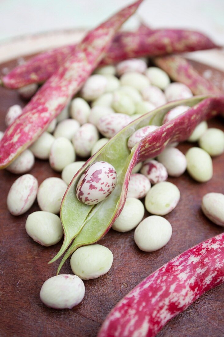 Borlotti beans with pods