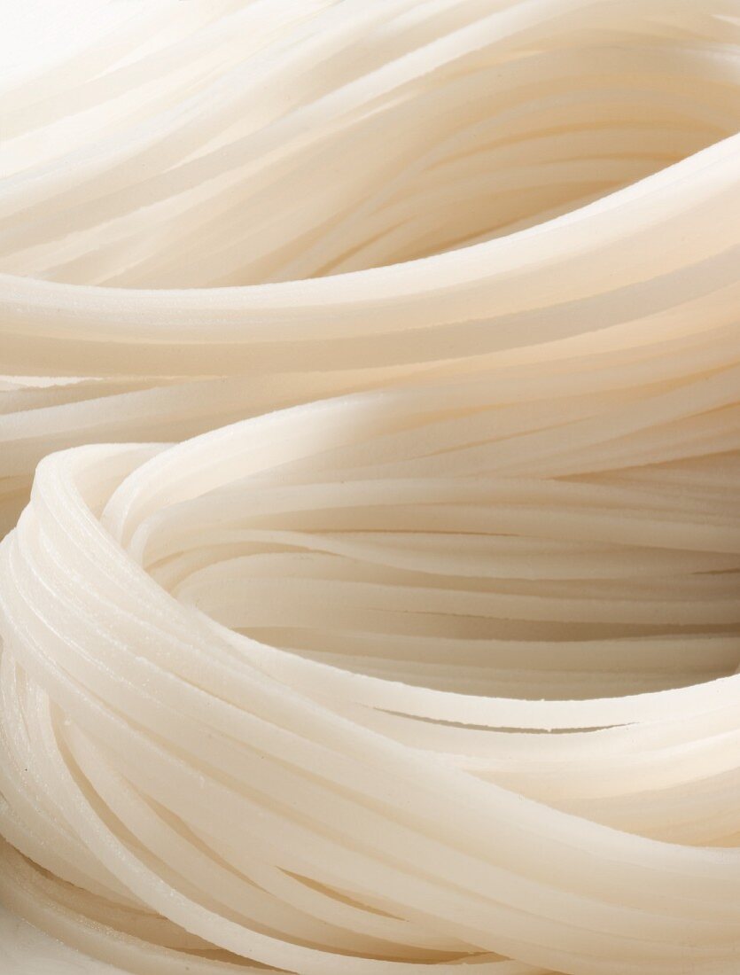 Close Up of Bunch of Rice Noodles
