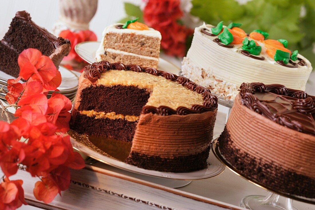 Various cream cakes