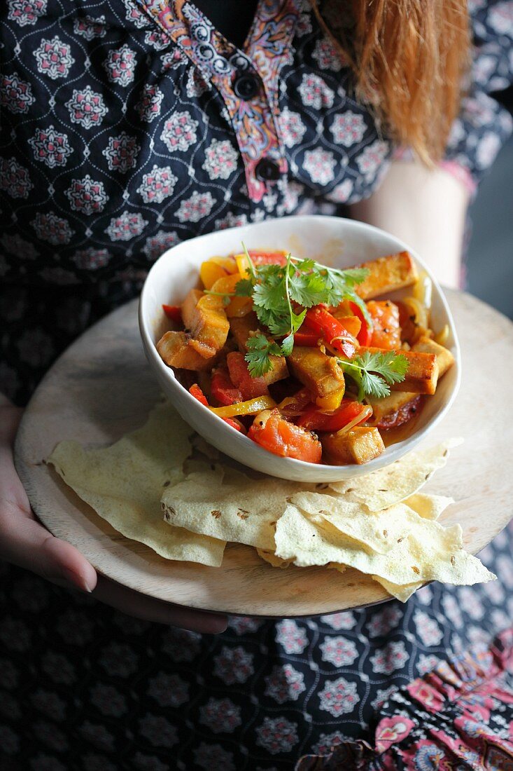 Tofu-Jalfrezi (Curry, Indien)