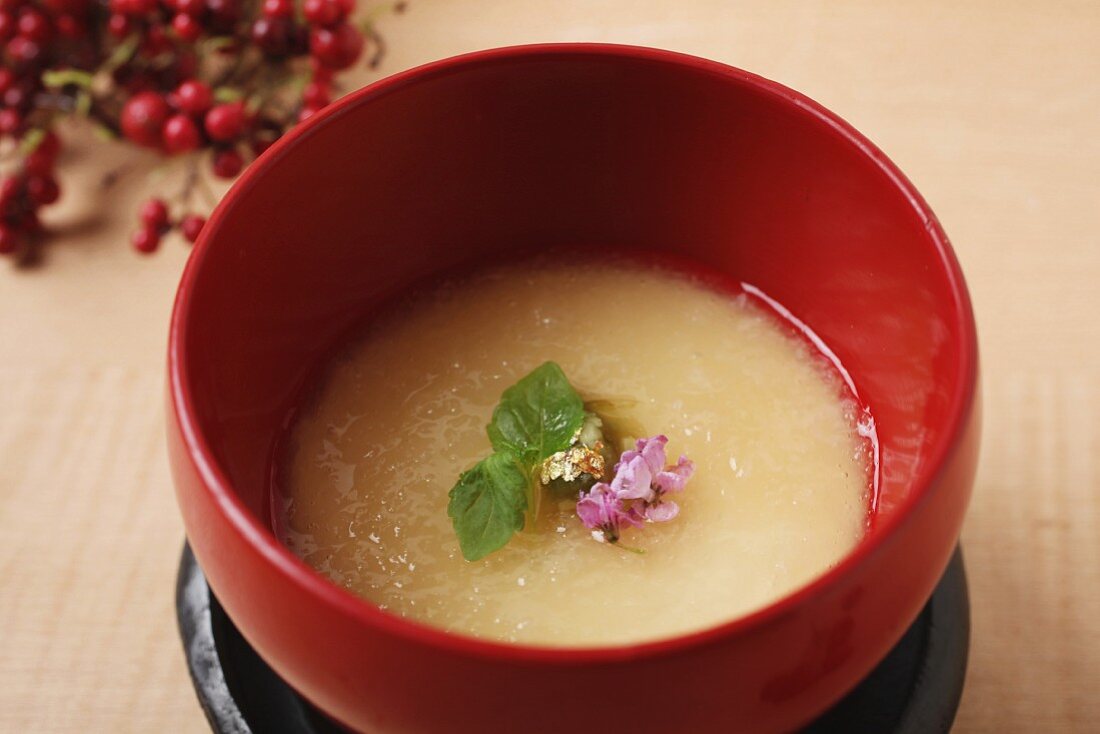 Traditional vegetable soup from Japan