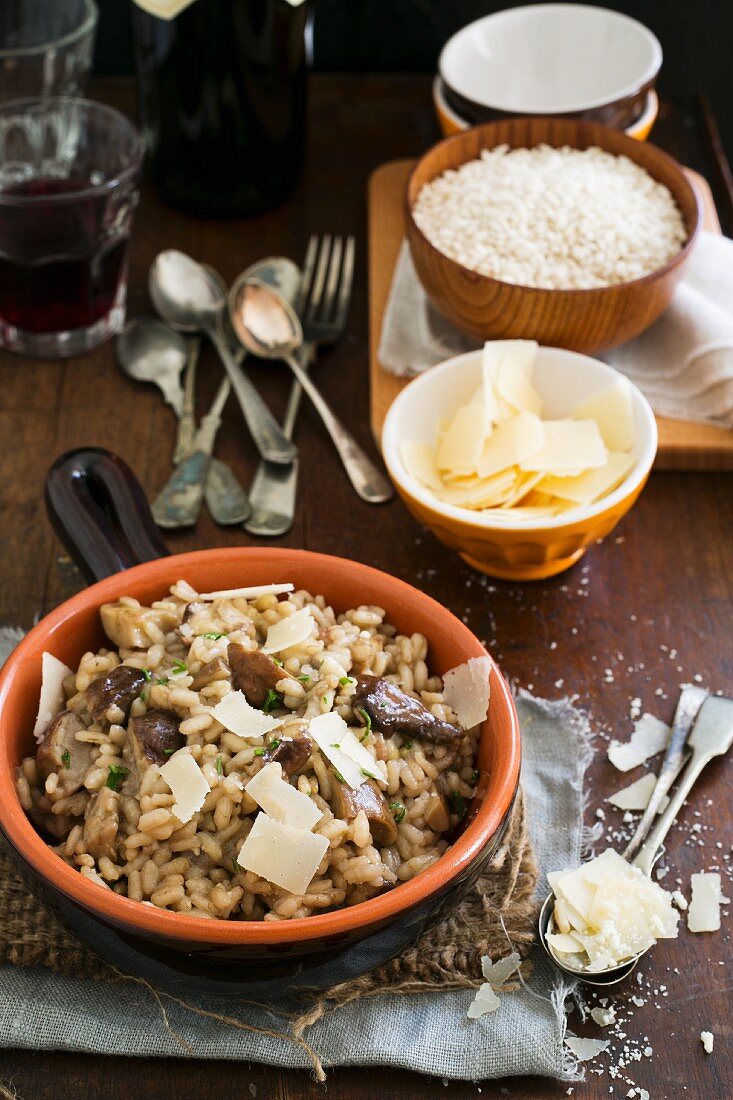 Risotto ai porcini (Steinpilzrisotto, Italien)