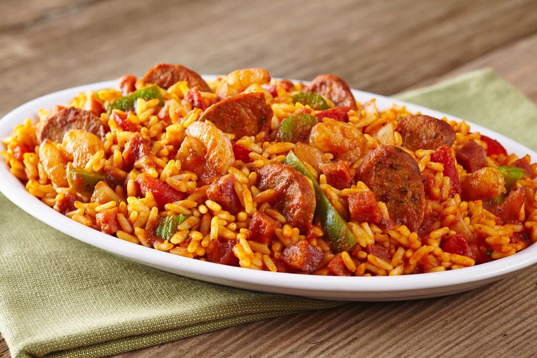 Jambalaya (traditional Cajun rice dish, USA)