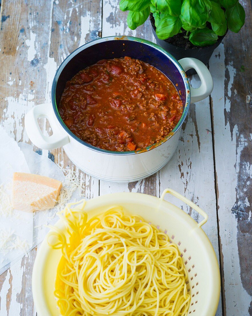 Spaghetti mit Bolognesesauce