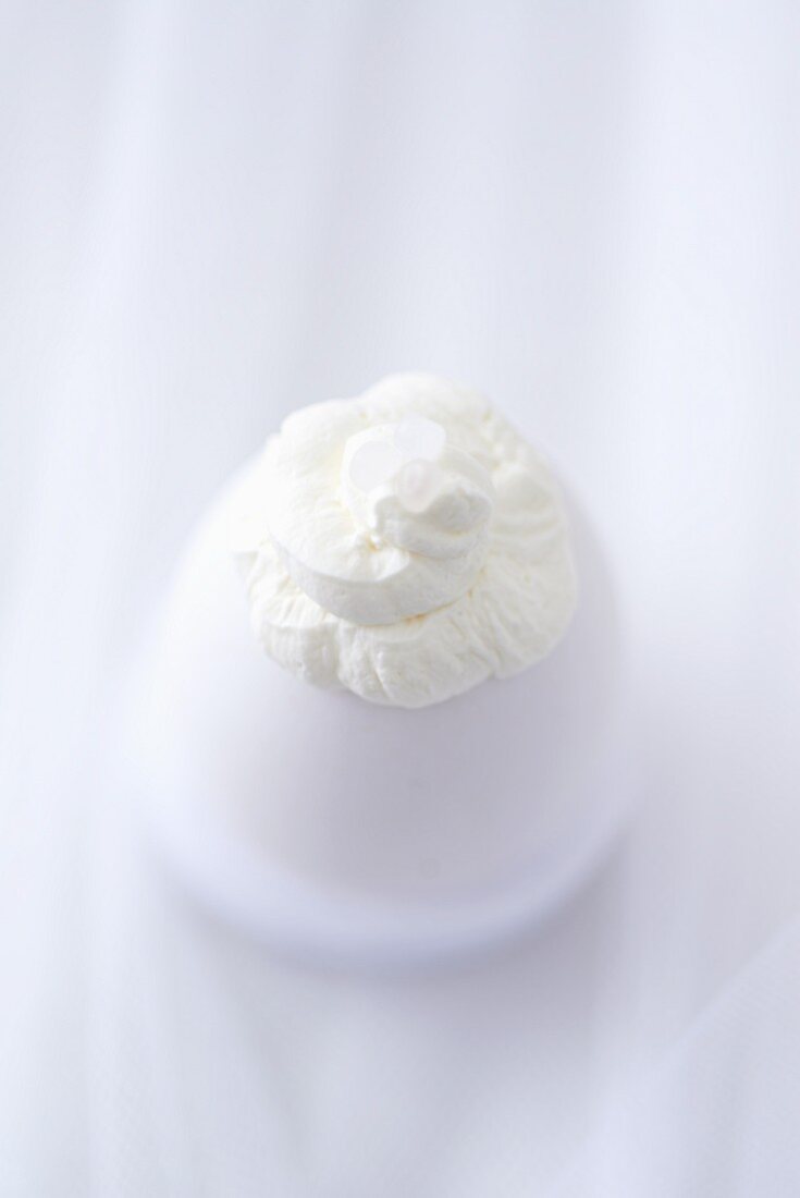 A meringue on an egg