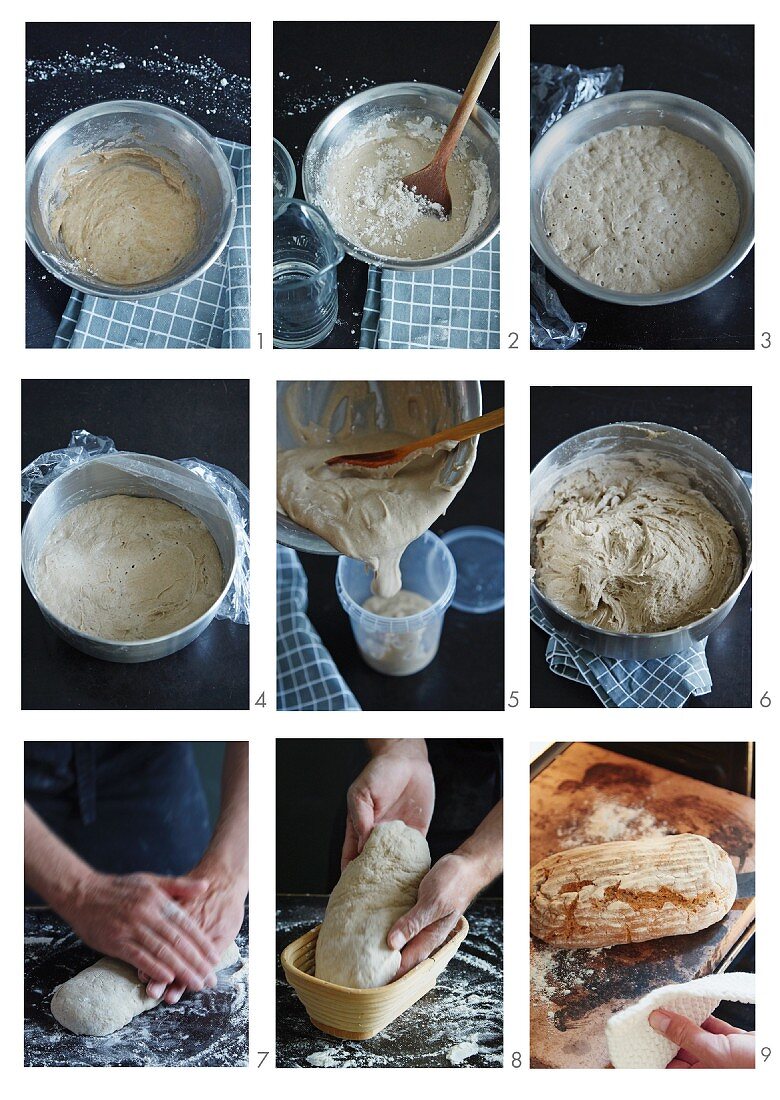 Sough dough bread being made