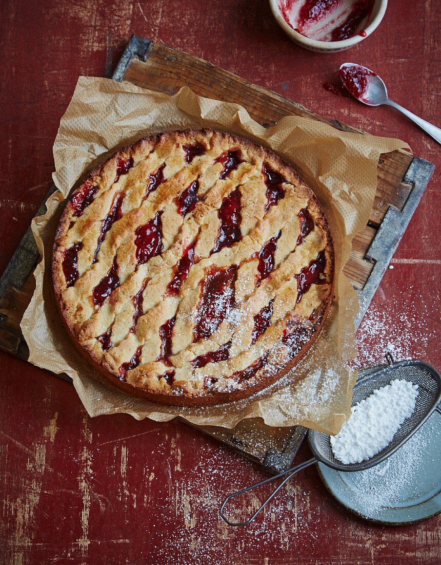 Linzer Torte (nut and jam layer cake from Austria)