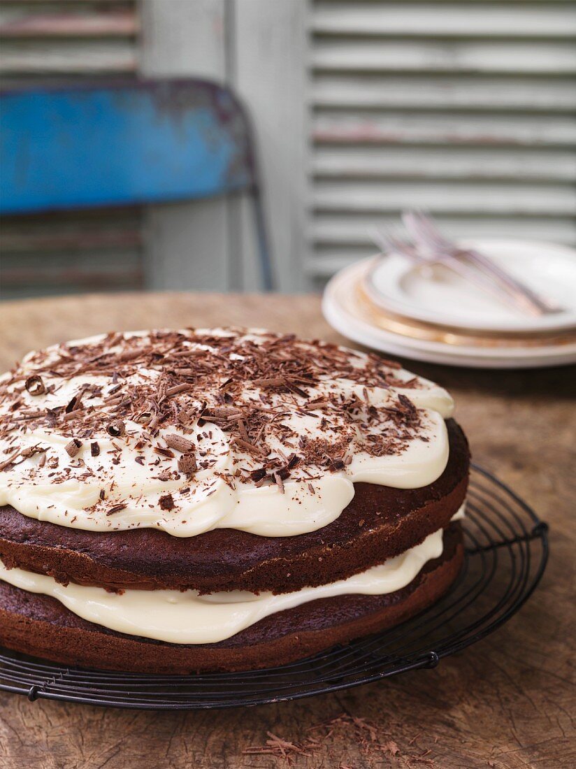 Schokoladenkuchen mit Frischkäsecreme