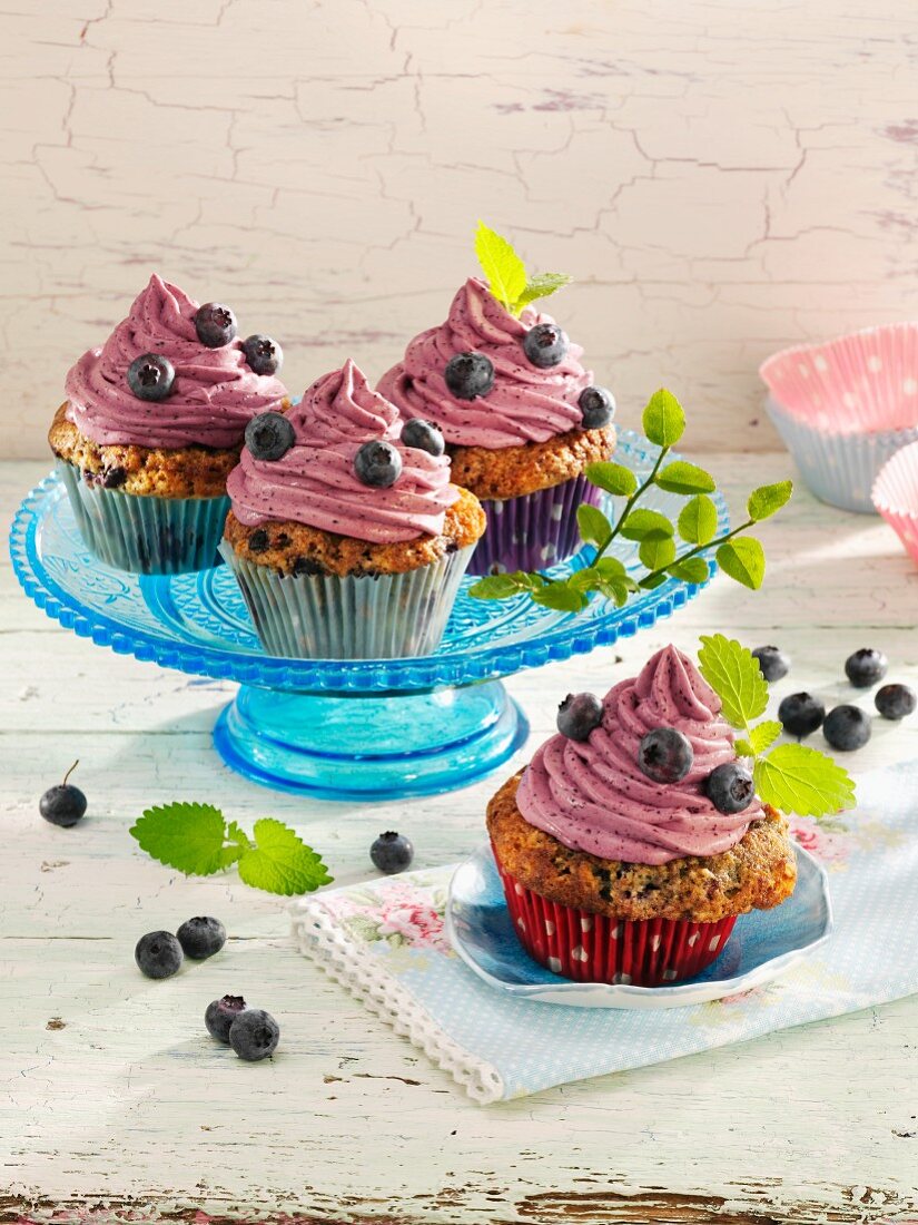 Blaubeer-Cupcakes