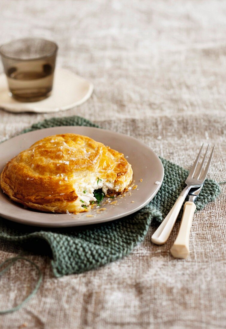 Chicken, lemon thyme and mascarpone pithiviers