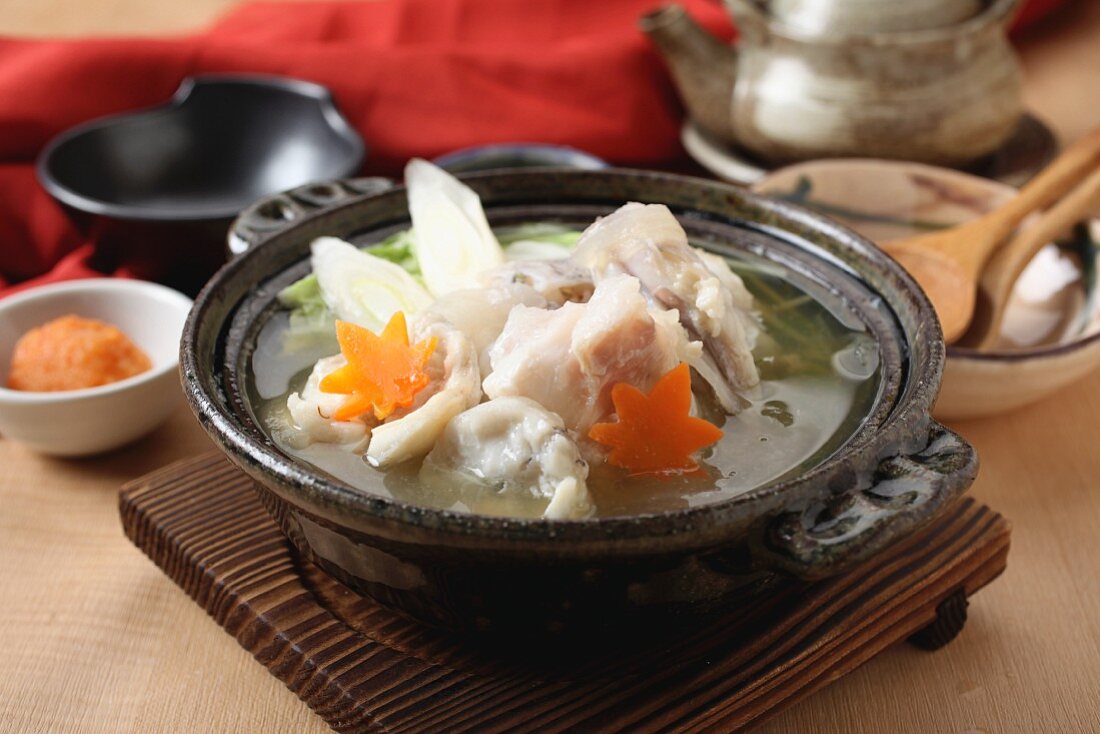 Nabemono (Japanese stew) with fish