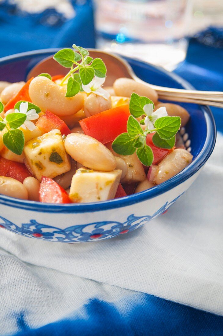 White bean salad with tomatoes and oregano (Italy)