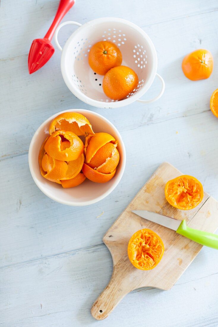 Squeezed mandarines