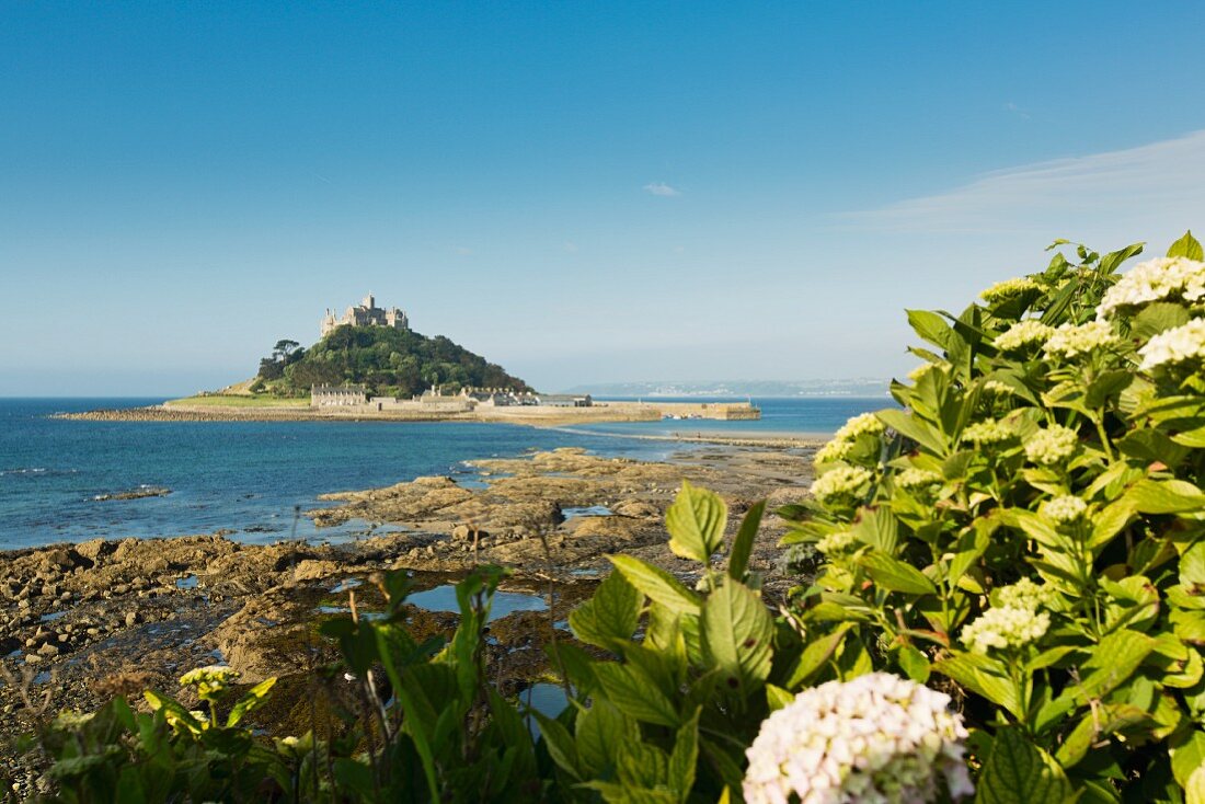 St. Michael's Mount, tidal island with a chapel in Cornwall (England)