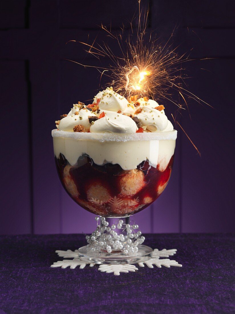 A Christmas cranberry trifle