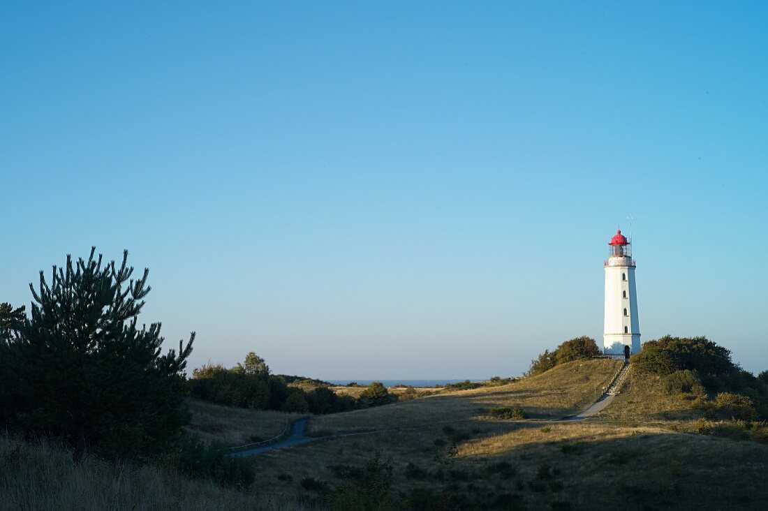 A lighthouse on Dornbusch, Vorpommern Boddenlandschaft