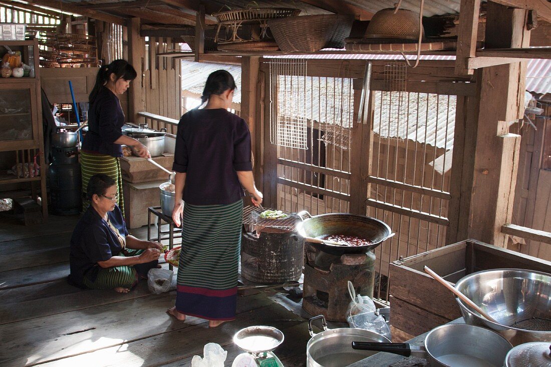 A traditional Thai kitchen