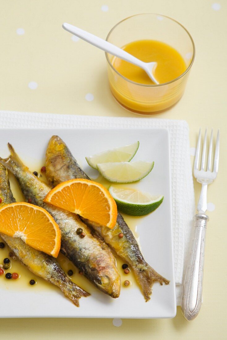 Sardines in a citrus marinade