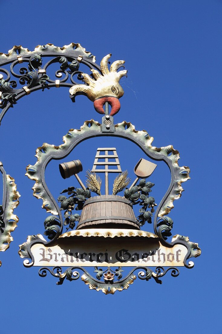 The Brauerei-Gasthof sign (Oberfranken, Germany)