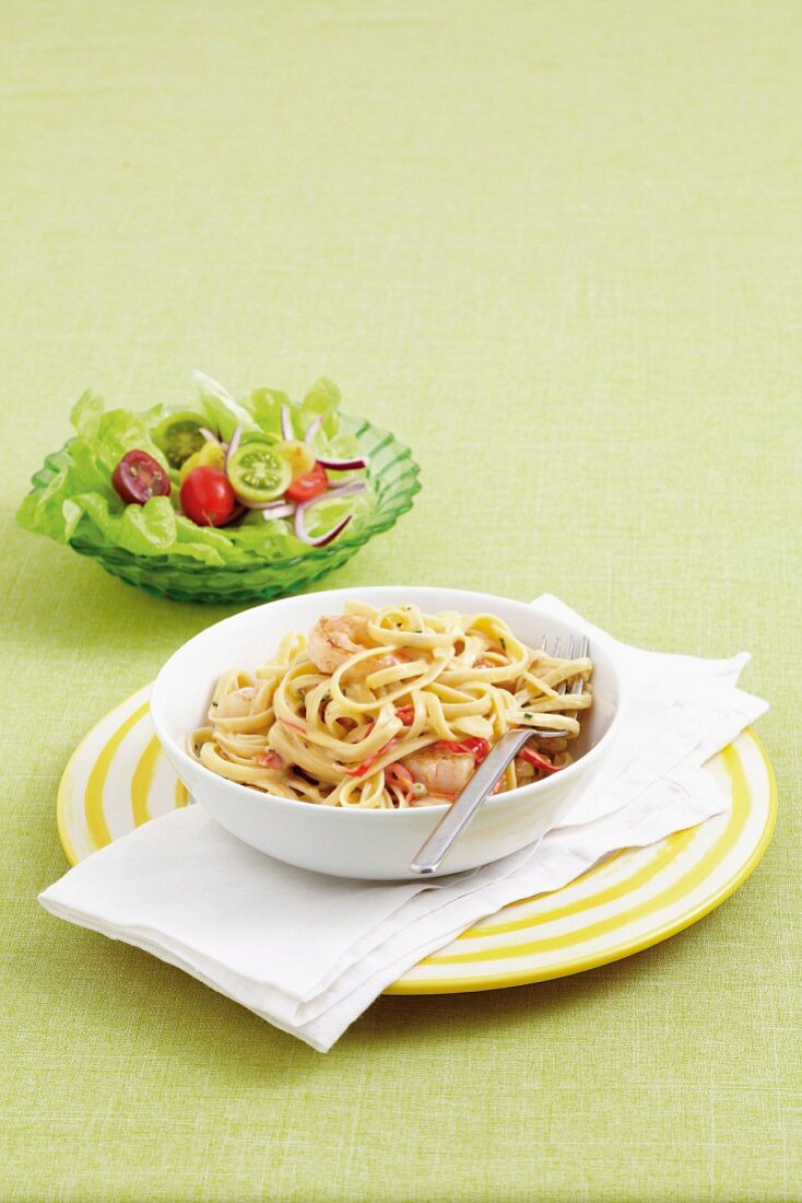 Linguine mit Garnelen und Chili-Butter-Sauce