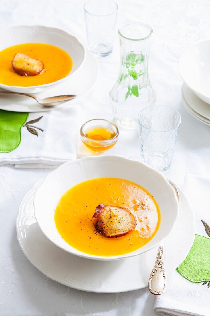 Pumpkin and apple soup