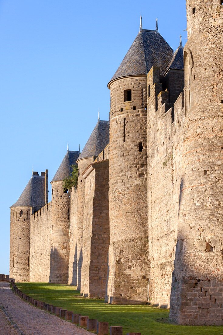 Porte Narbonnaise on the eastern side of the citadel of Carcassonne (France)