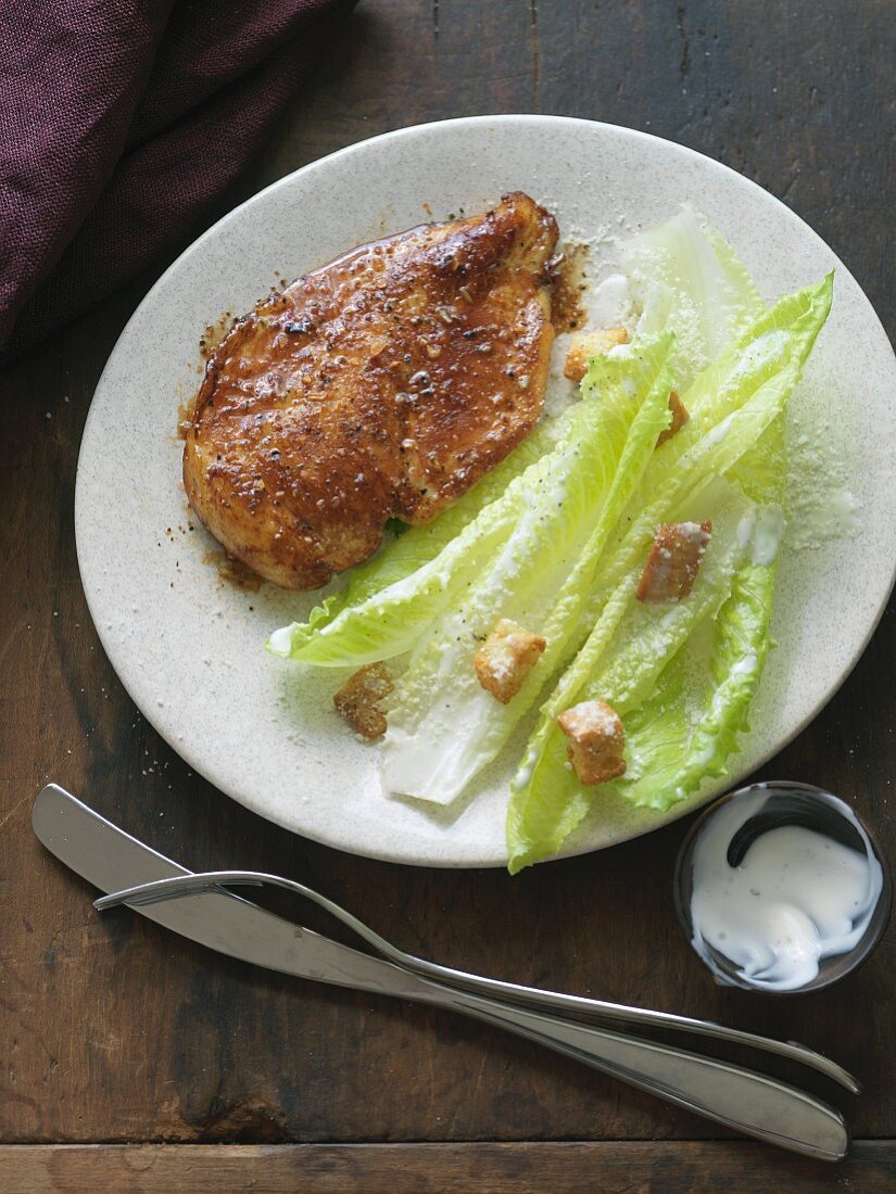 Chicken breast with Caesar salad