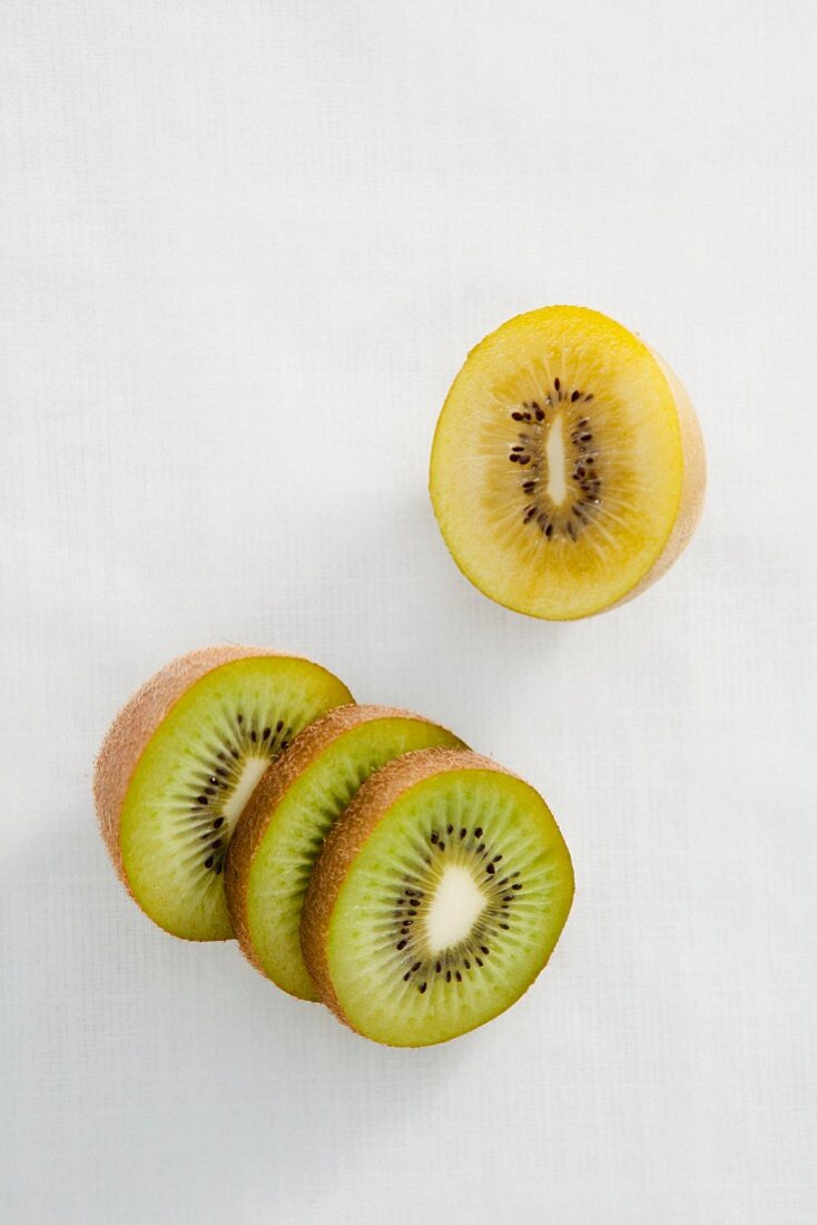 Kiwi grün und gelb