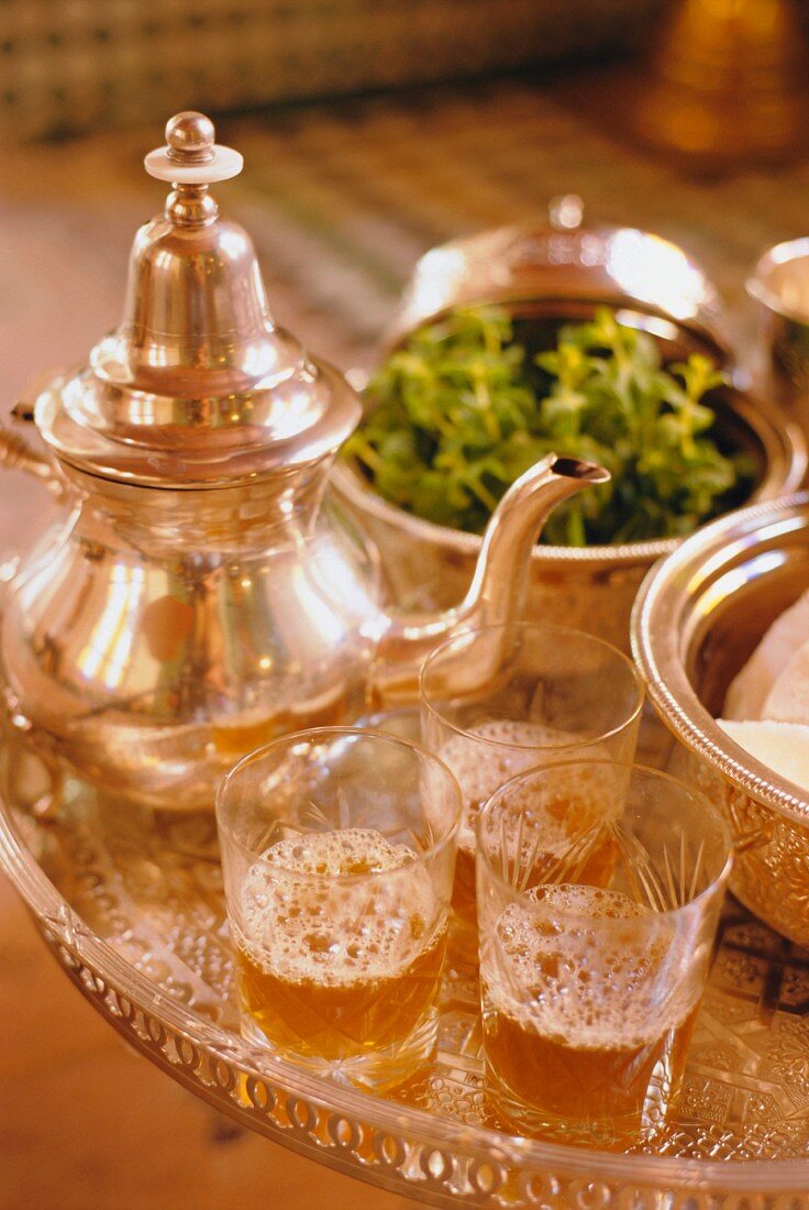 Peppermint tea, Marrakesh, Morocco, North Africa