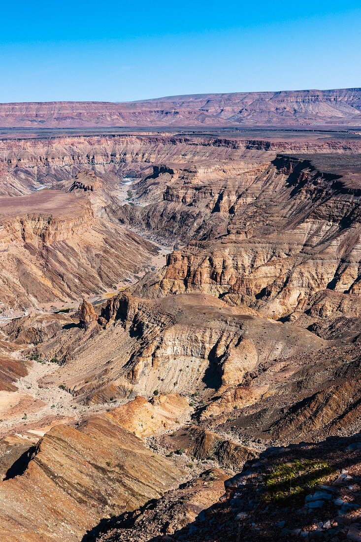 The Fish River Canyon in Southern Namibia is one of the largest canyons in the world