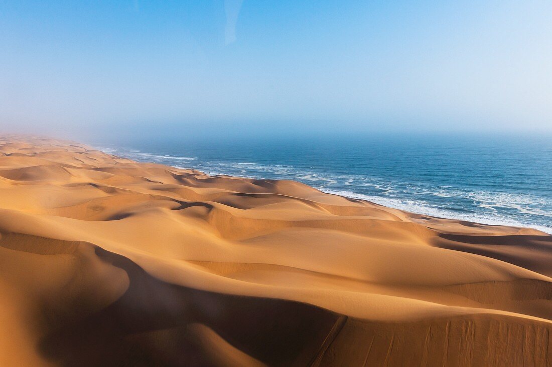 Sand dunes on Namibia's Atlantic coast in the Namibian desert, Naukluft National Park, Namibia, Africa