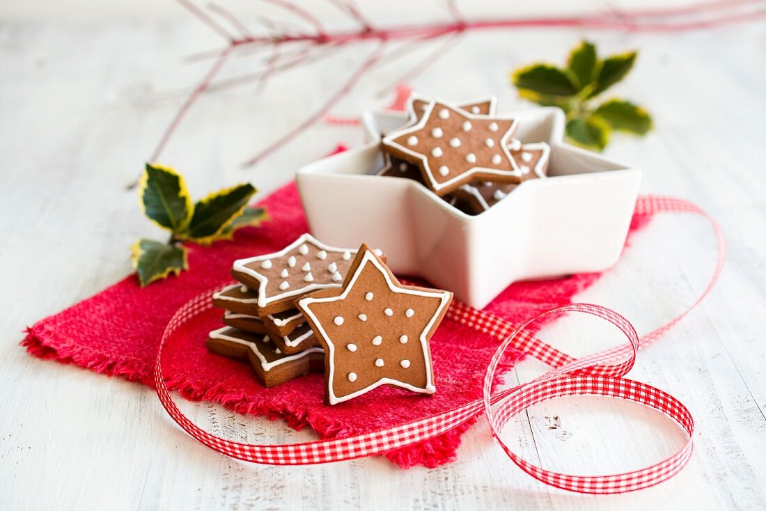 Sternförmige Weihnachtsplätzchen