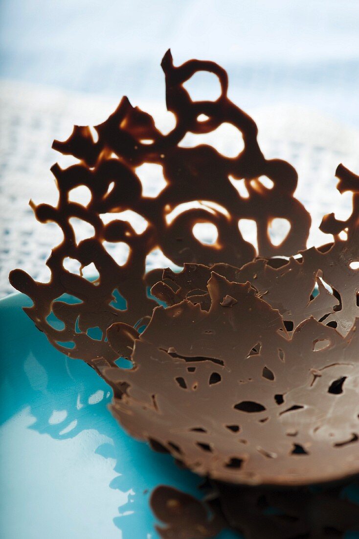 A chocolate basket (close-up)