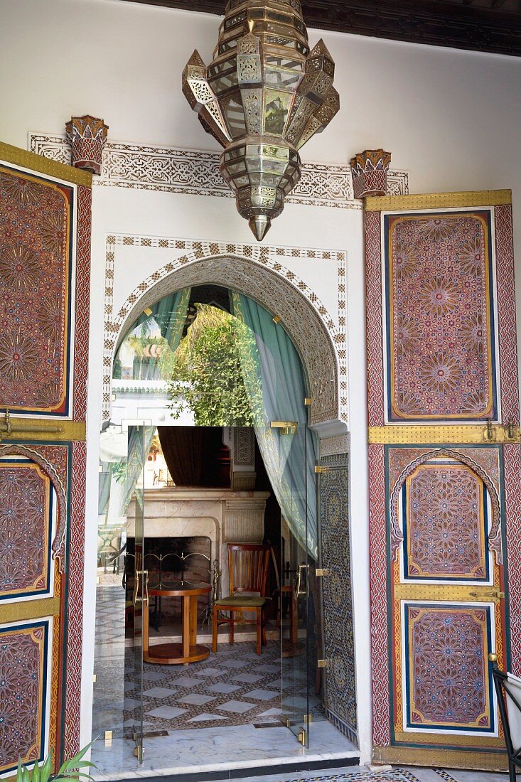 Palais Dar Donab in der Dar El Basha, Riad in der Medina, Marrakesch, Marokko