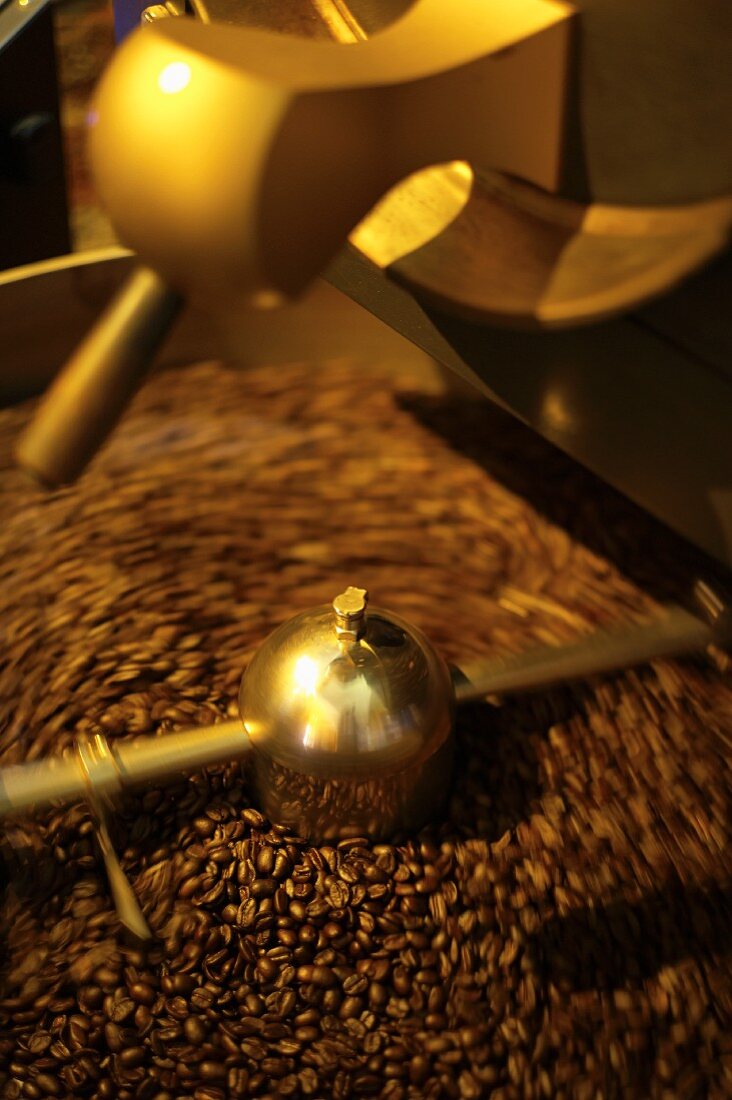 A coffee roastery in the former castle chapel at the Wasserschloss Mellenthin on the island of Usedom, Mecklenburg-Vorpommern