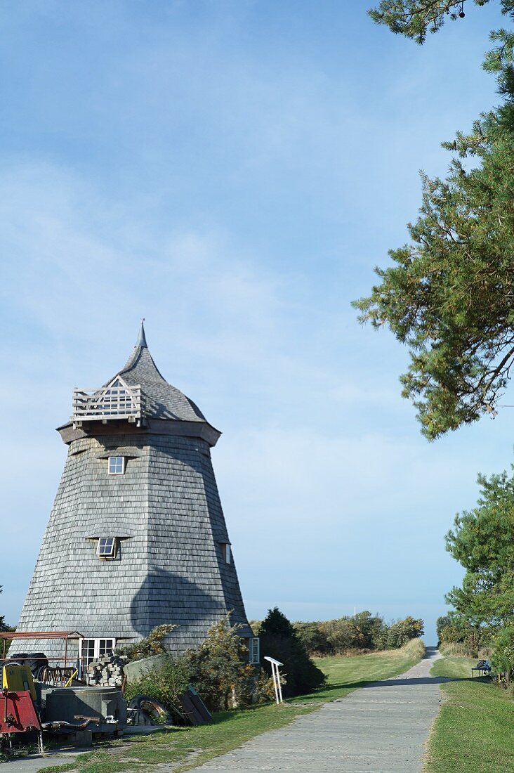 Die 'Schwarze Mühle' von Vitte, Hiddensee - Früher Getreidemühle, später Ferienwohnung für Künstler