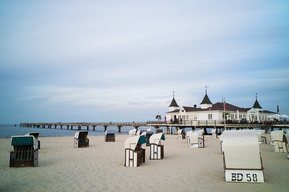A view of the pier, built in 1898, in Ahlbeck, Usedom