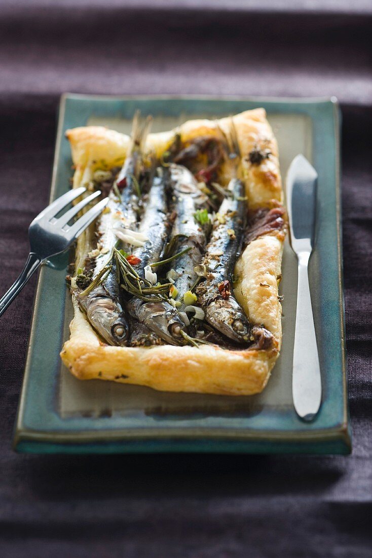 Anchovy tart