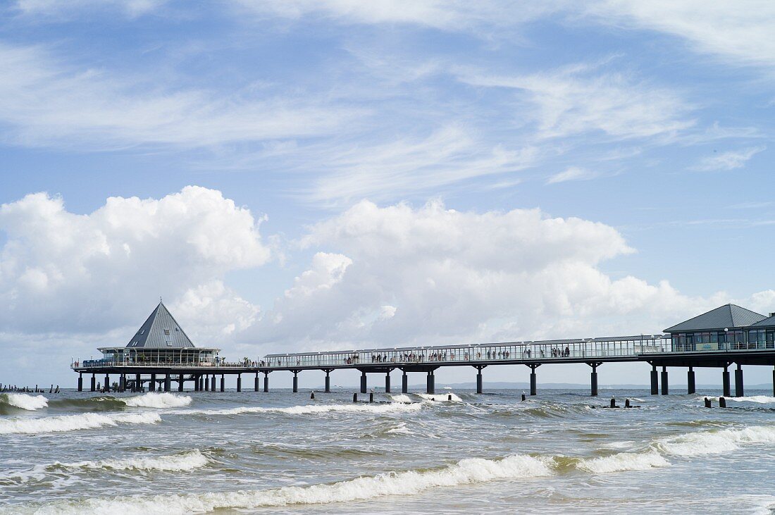 Blick auf die Heringsdorfer Seebrücke, Usedom