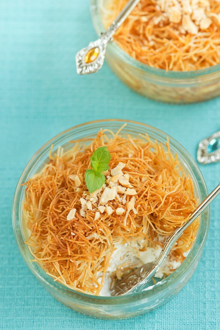 Kunefe (baked shredded pastry with cheese, Turkey)