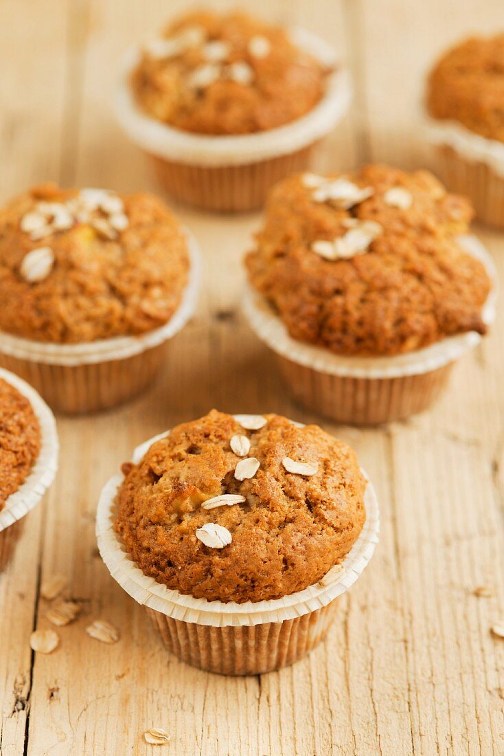 Wholemeal apple muffins