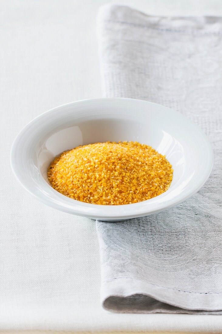 Couscous in a white bowl
